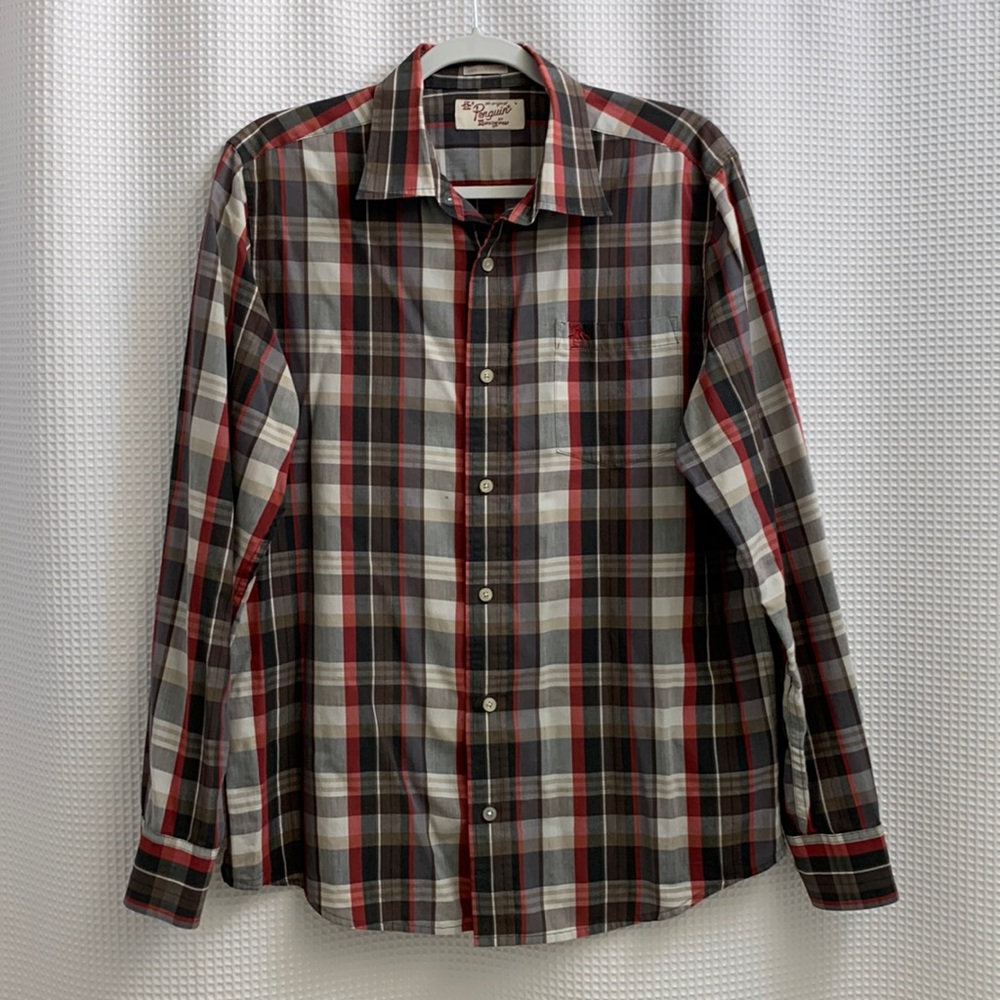 Plaid button down shirt (Mens, Large)